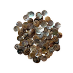 Collection of round buttons on a white background